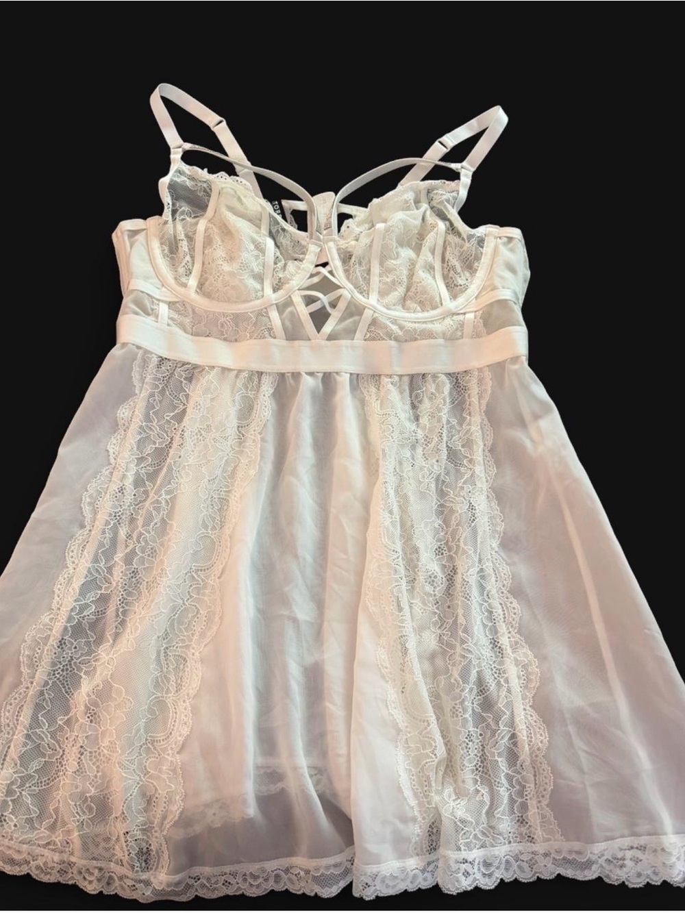NWOT TORRID White Lace Baby Doll LINGERIE SIZE 0X
